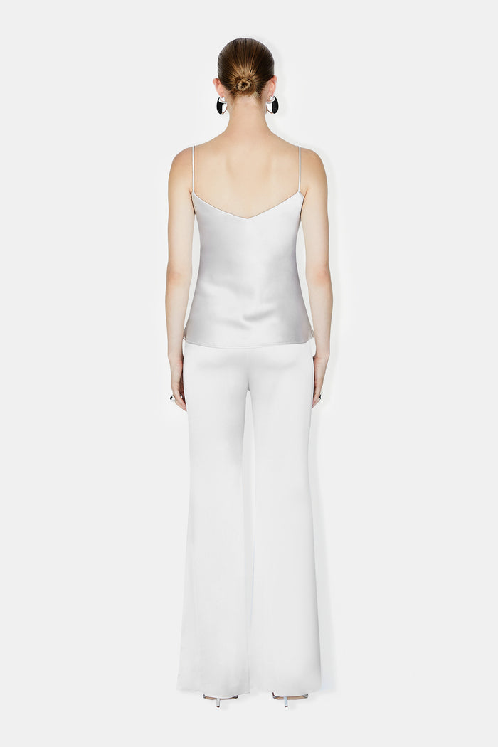 Galvan London Satin V-Neck Camisole - Platinum