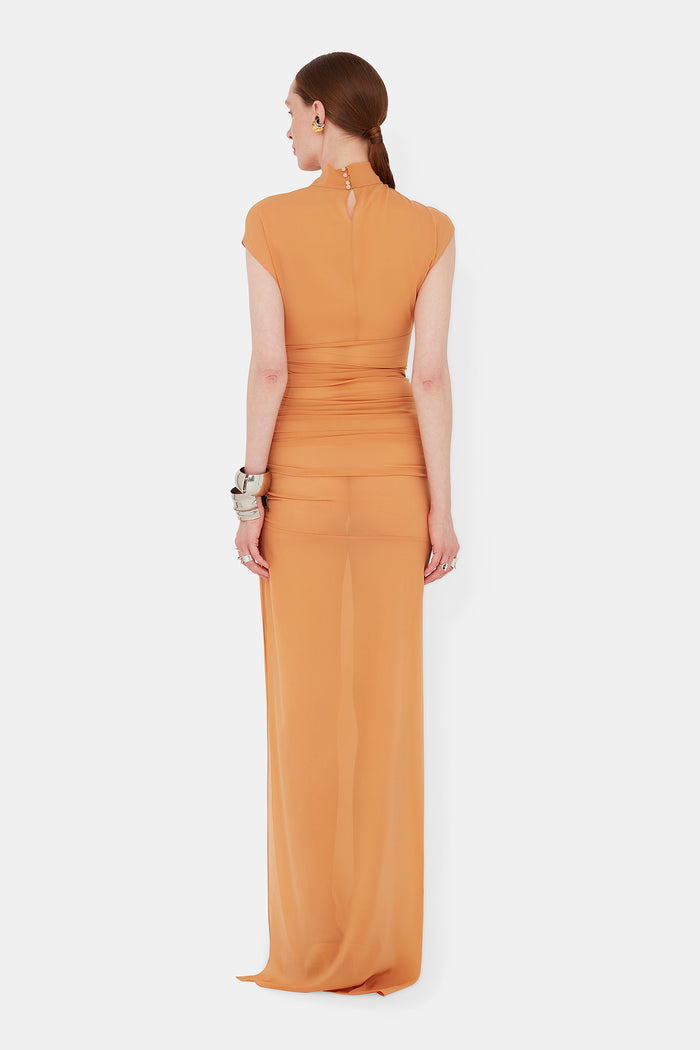 Galvan London Saturn Gown - Apricot