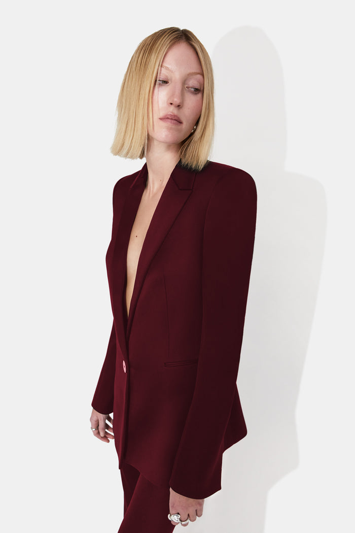 Galvan London Sculpted Blazer - Blood Red