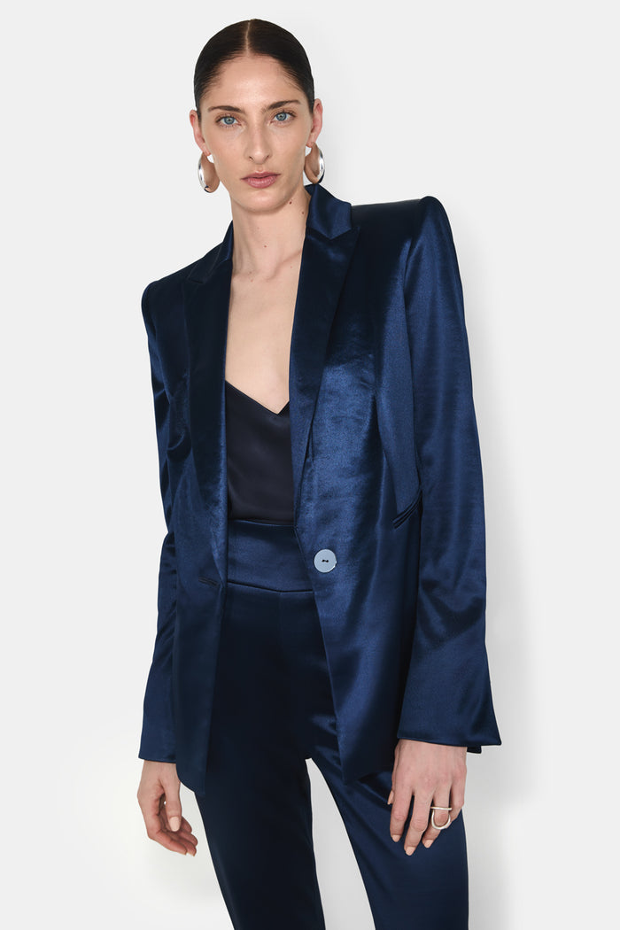 Galvan London SCULPTED BLAZER - BLUE MOON