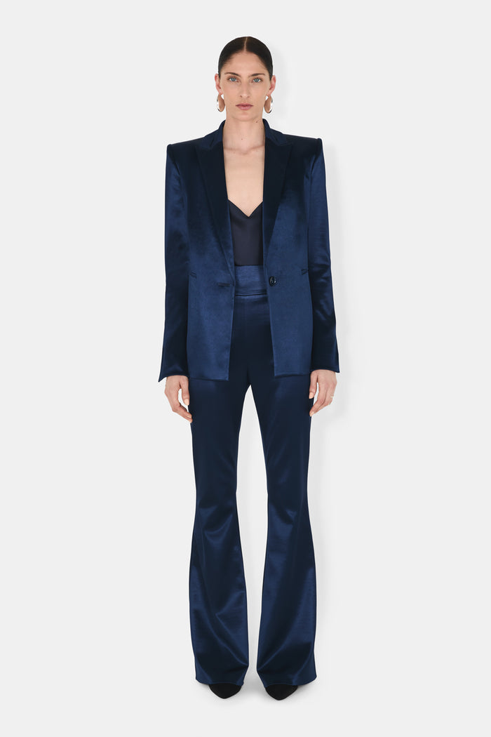 galvan london SCULPTED BLAZER - BLUE MOON