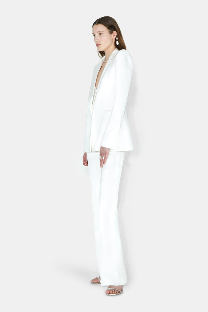 Galvan London Sculpted Bridal Blazer - Off White