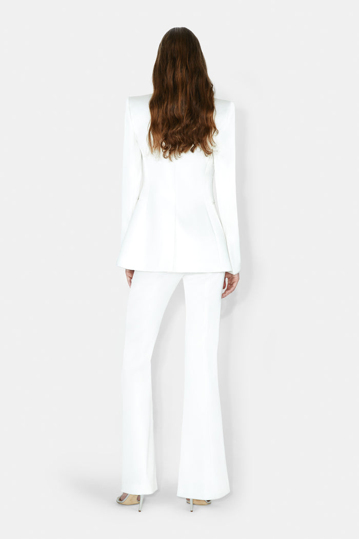 Galvan London Sculpted Bridal Blazer - Off White