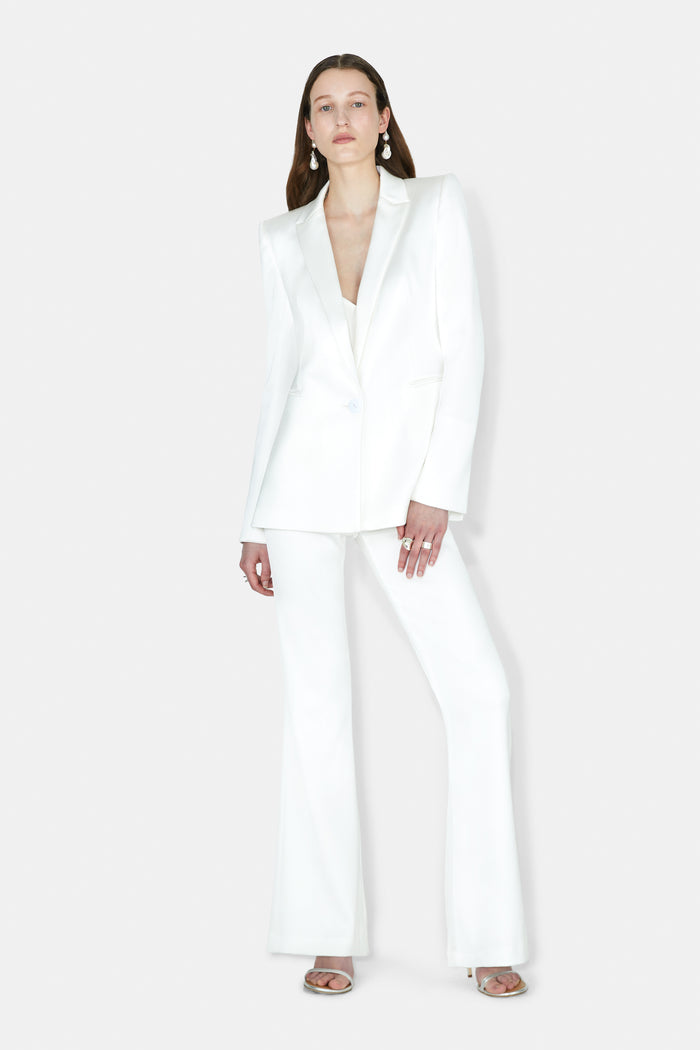 galvan london Sculpted Bridal Blazer - Off White