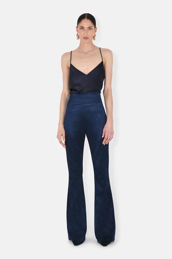 galvan london SCULPTED TROUSER - BLUE MOON