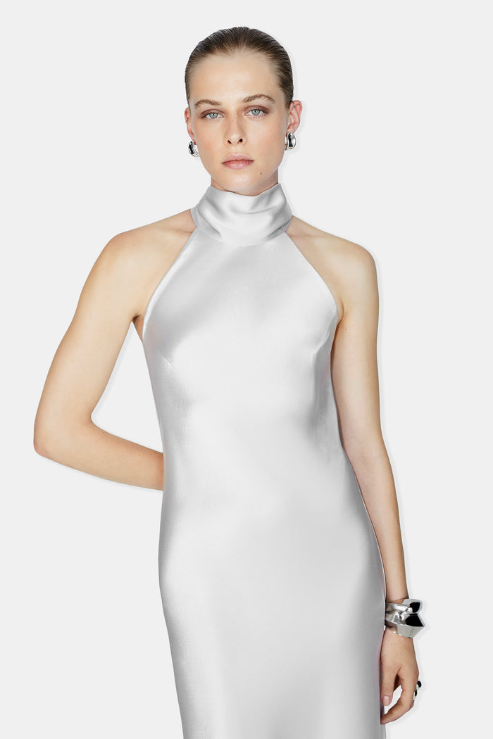 Galvan London Sienna Dress - Platinum