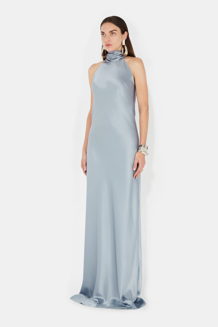 Galvan London Sienna Gown - Dove Blue