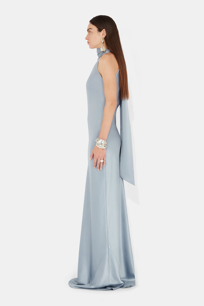 Galvan London Sienna Gown - Dove Blue