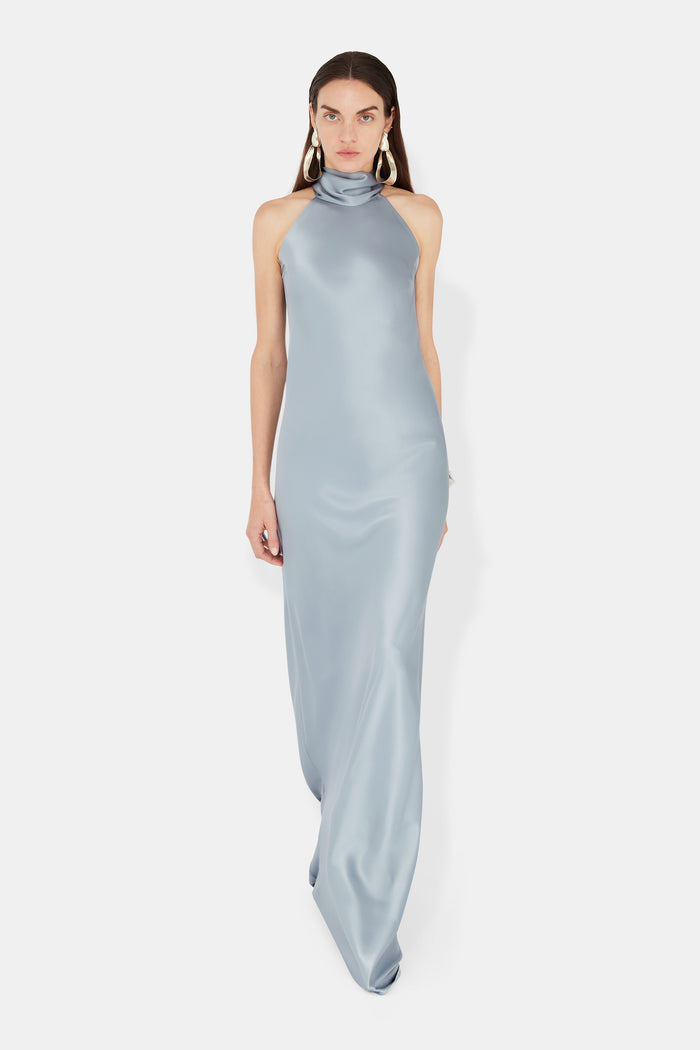 Galvan London Sienna Gown - Dove Blue
