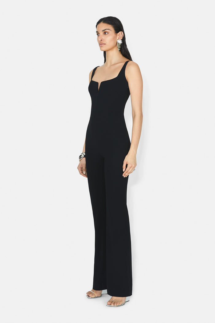 Galvan London Signature Corset Jumpsuit - Black
