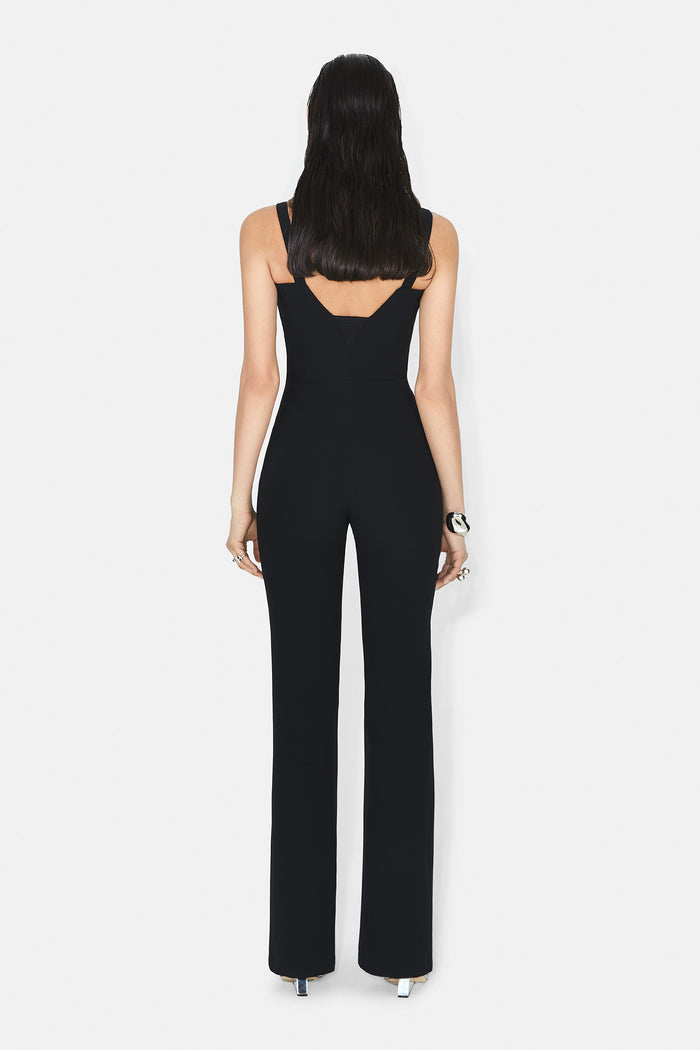 Galvan London Signature Corset Jumpsuit - Black