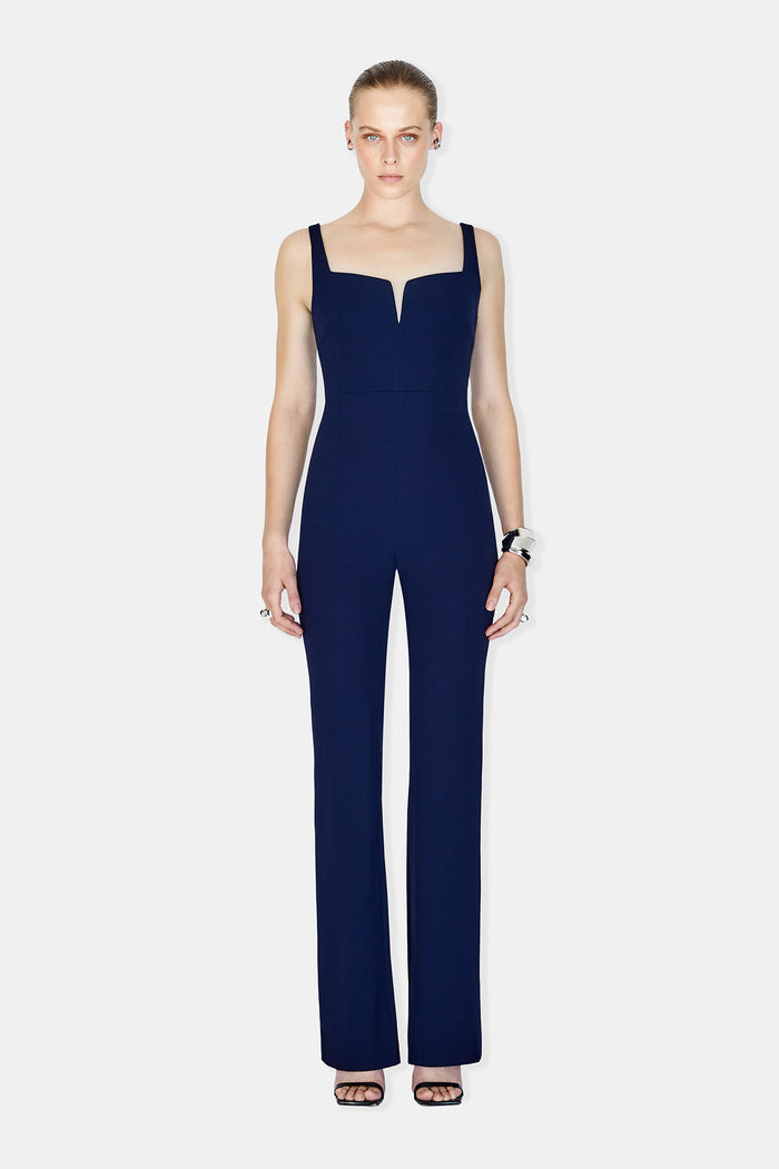 galvan london Signature Corset Jumpsuit - Midnight