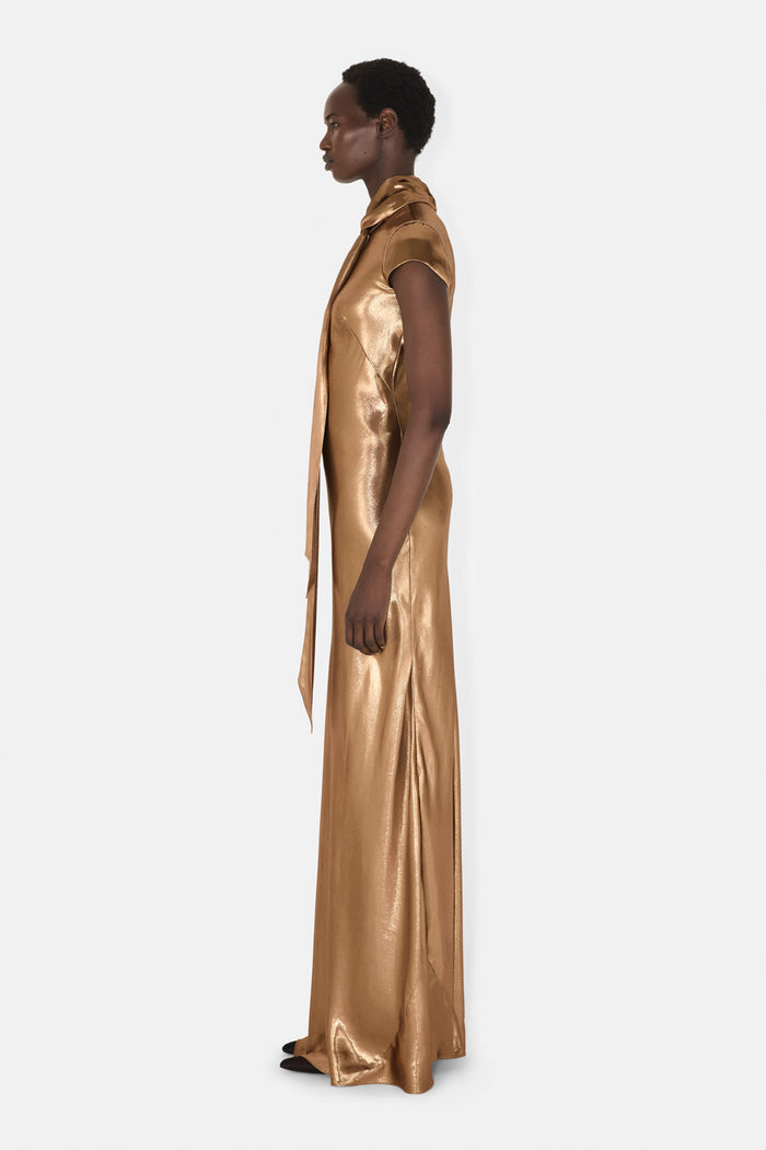 Galvan London Solar Gaze Dress - Gold