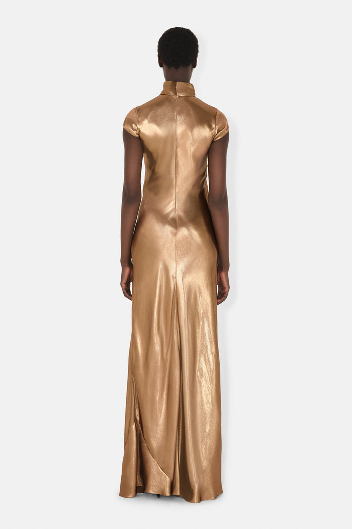 Galvan London Solar Gaze Dress - Gold