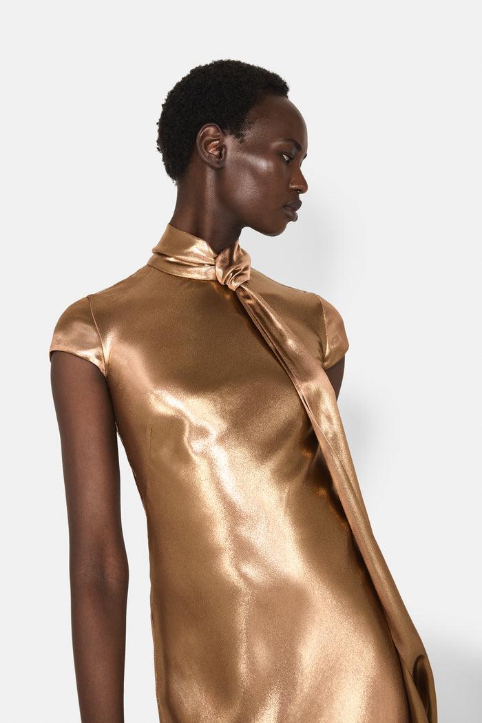 Galvan London Solar Gaze Dress - Gold
