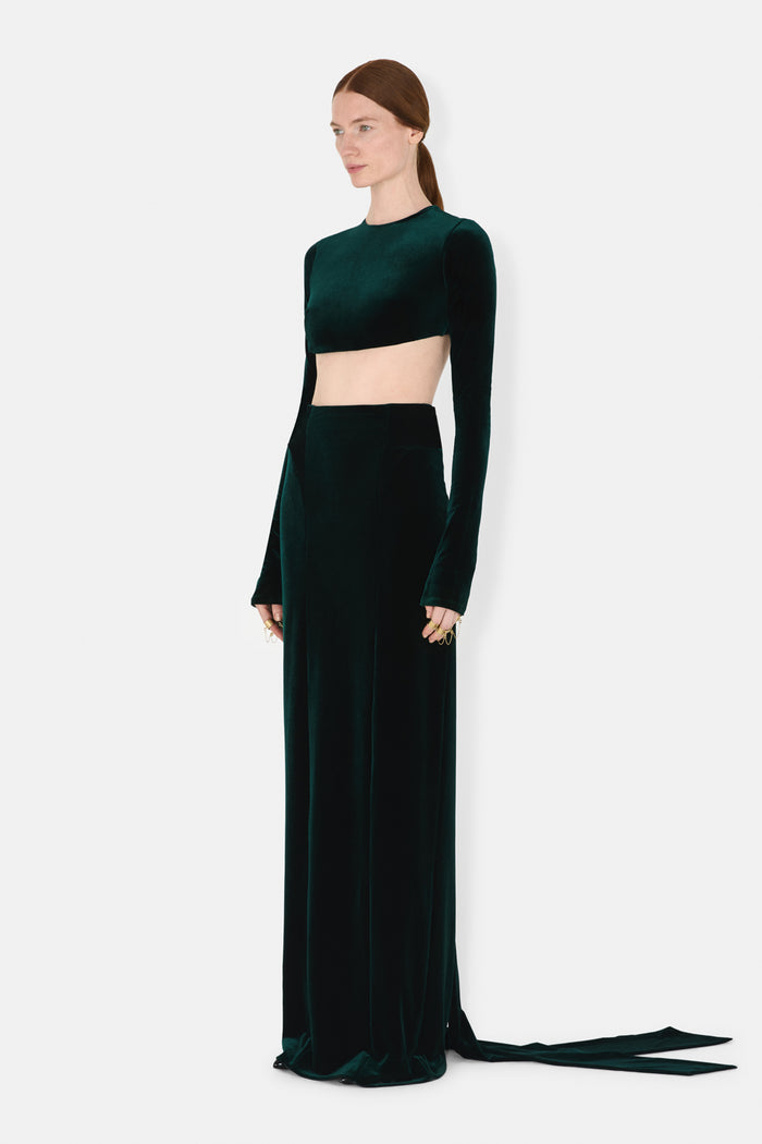 Galvan London Van Opstal Skirt - Hunter Green