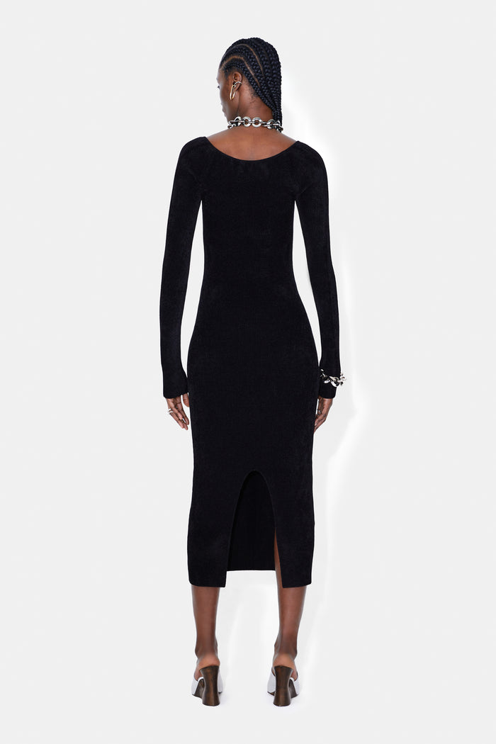 Galvan London Velvet Freya Dress - Black