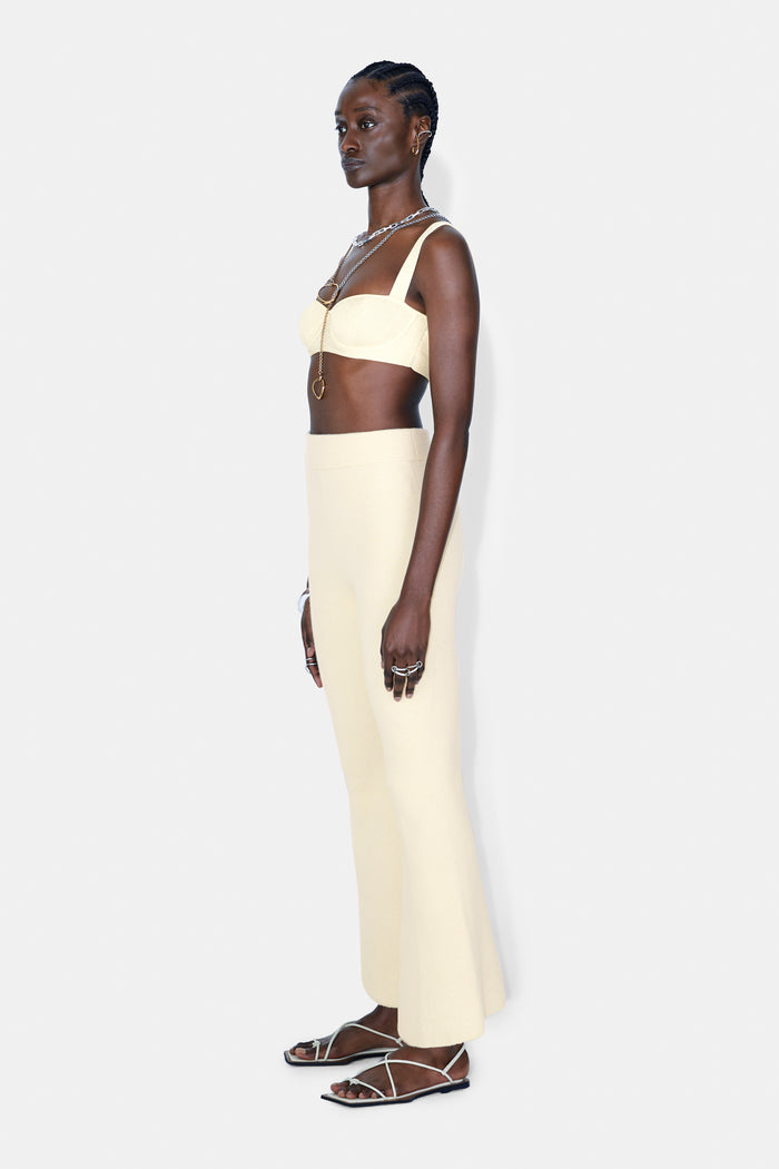 Galvan London Velvet Nyx Bralette - Vanilla