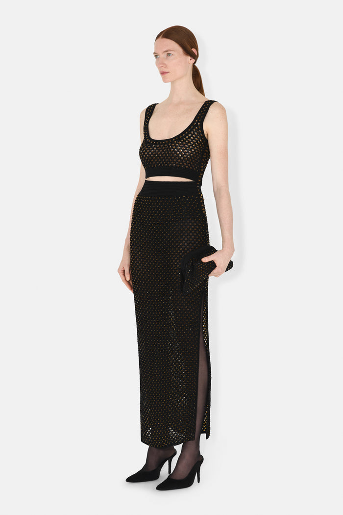 Galvan London VENTO BRALETTE TOP - BLACK