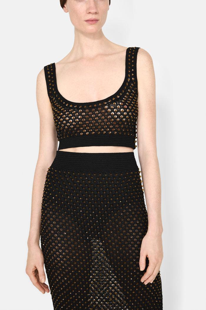 Galvan London VENTO BRALETTE TOP - BLACK