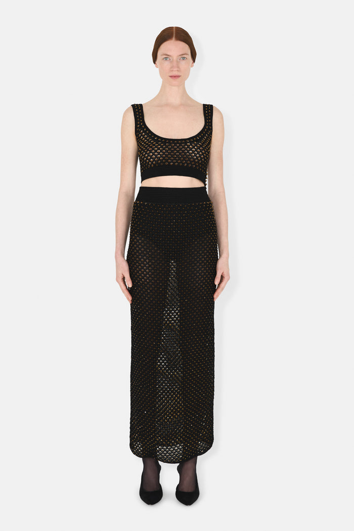 galvan london VENTO SKIRT - BLACK