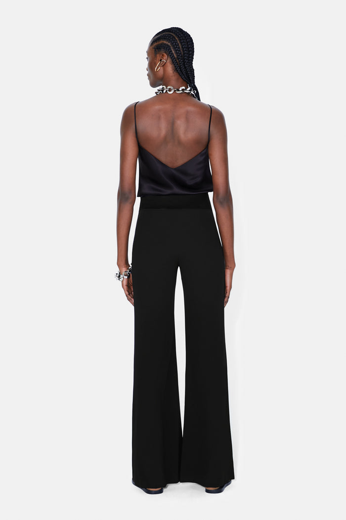 Galvan London Wide Leg Crepe Trousers - Black