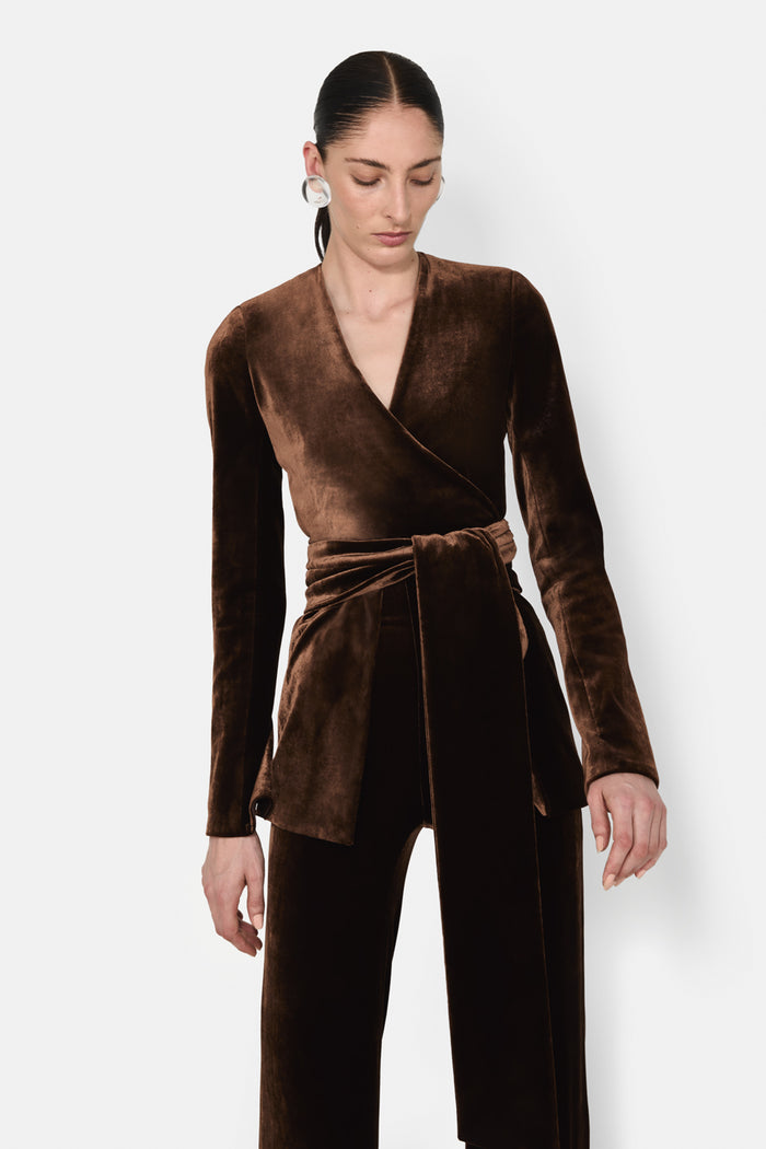 Galvan London WINTER SUN JACKET - CHOCOLATE