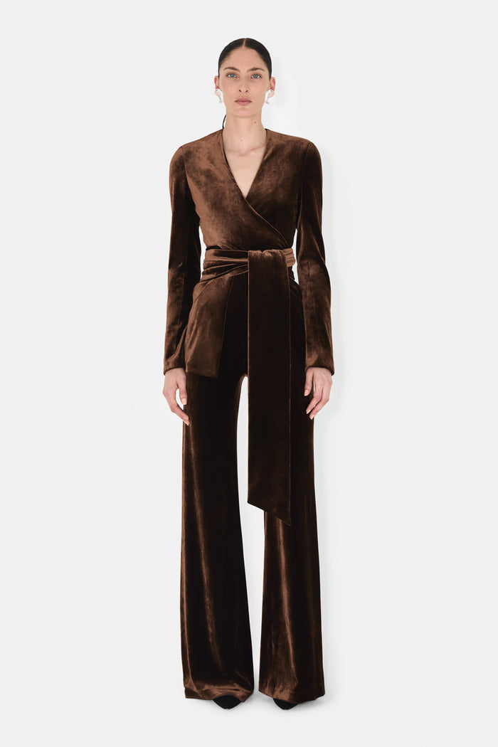 galvan london WINTER SUN JACKET - CHOCOLATE