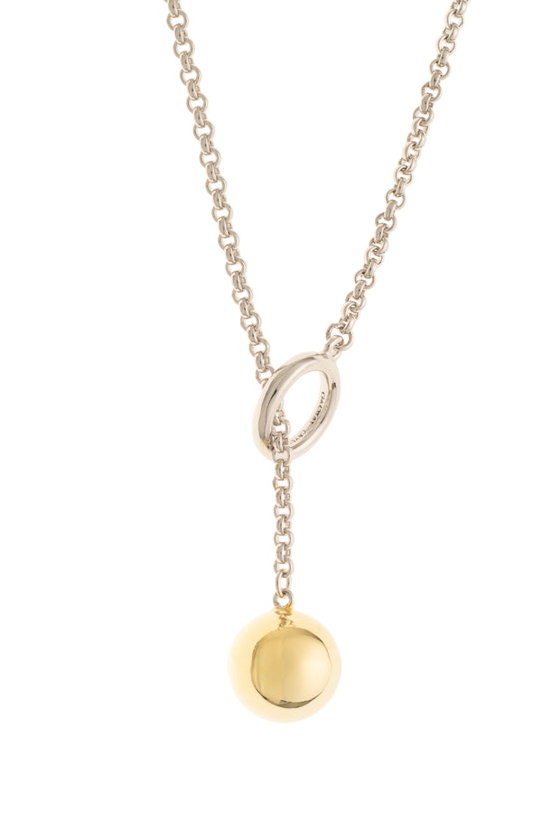 galway crystal Balance Sterling Silver & Gold Loop Through Necklace