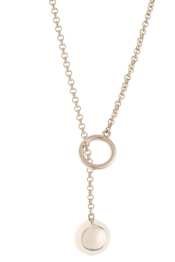 galway crystal Balance Sterling Silver Loop Through Necklace