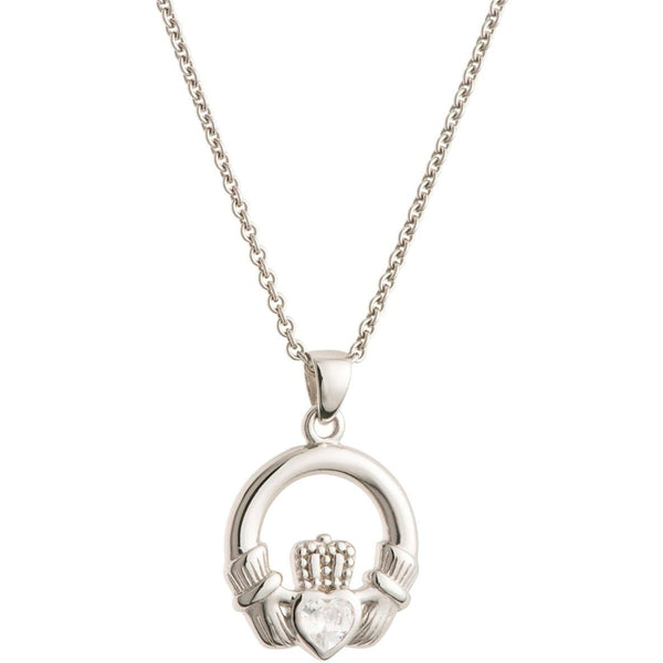 galway crystal Crystal Claddagh Sterling Silver Pendant