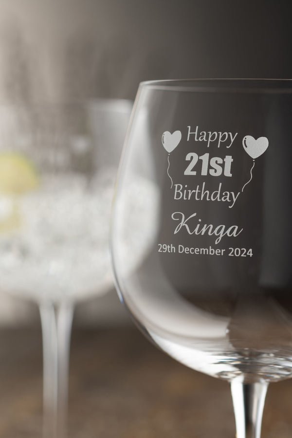 galway crystal Engraved Elegance Gin & Tonic Glass Pair