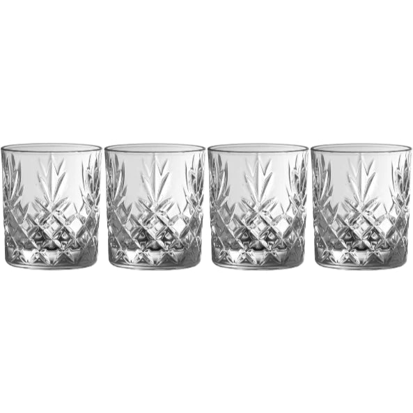 galway crystal Engraved Renmore Whiskey Glass Set of 4