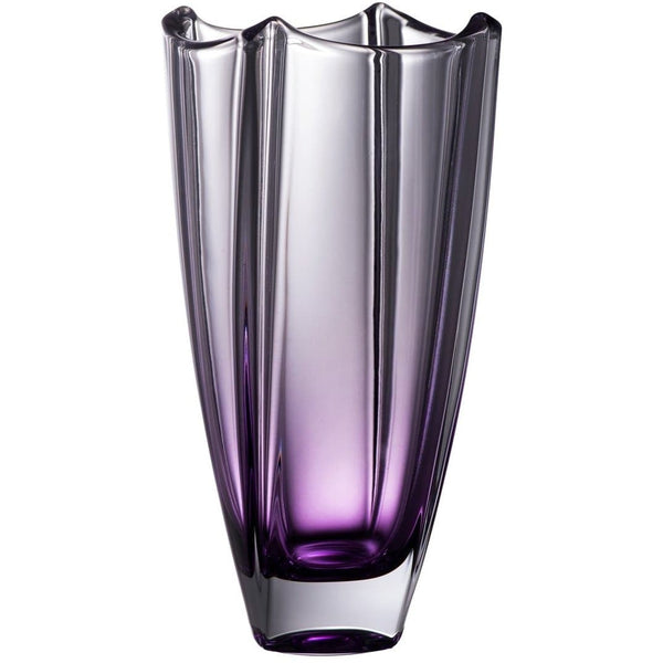 galway crystal Amethyst Dune 10" Square Vase