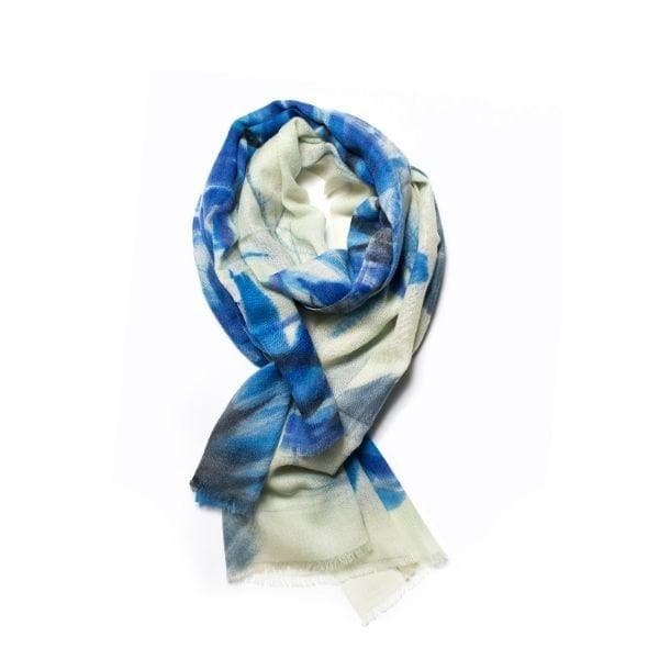 galway crystal Atlantic Blue Merino Wool Scarf