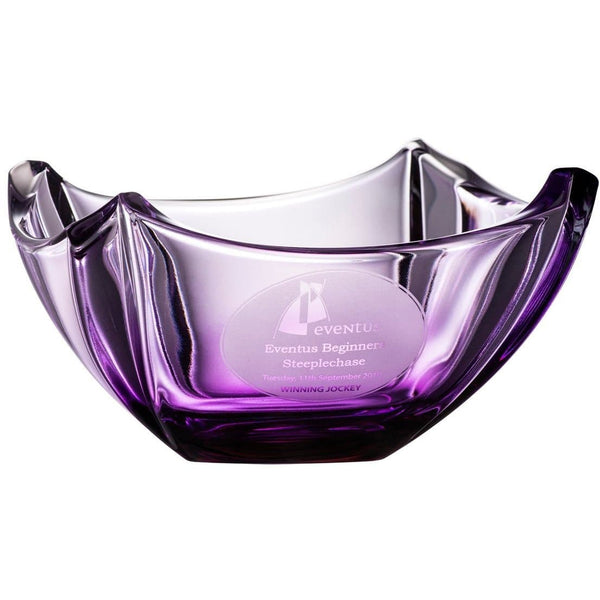 galway crystal Engraved Amethyst Dune 10" Bowl