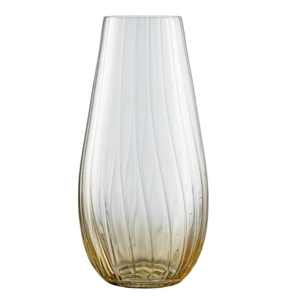 galway crystal Erne 12" Vase Amber