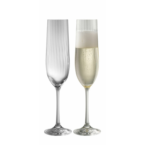 galway crystal Erne Champagne Flute Glass Pair