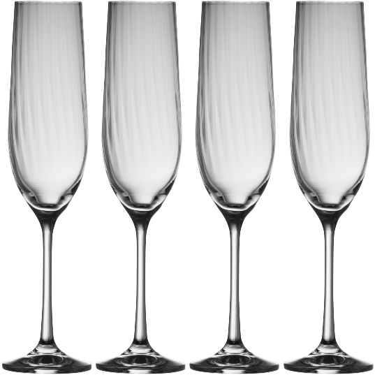 galway crystal Erne Champagne Flute Glass Set of 4