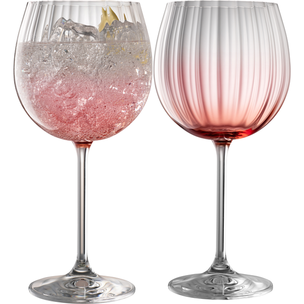 galway crystal Erne Gin and Tonic Glass Pair Blush