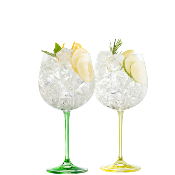 galway crystal Gin & Tonic Glass Pair - Lemon & Lime