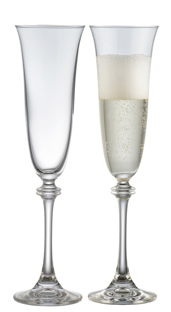 galway crystal Liberty Champagne Flute Glass Pair