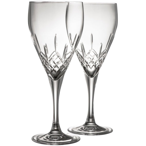galway crystal Longford Red Wine Glass Pair