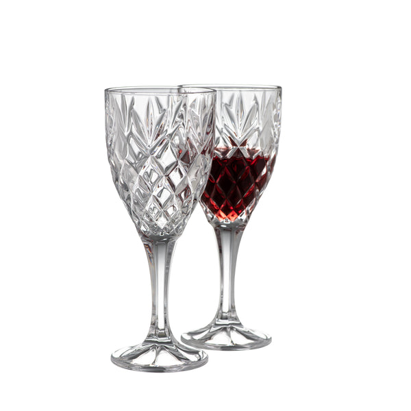 galway crystal Renmore Goblet Glass Pair