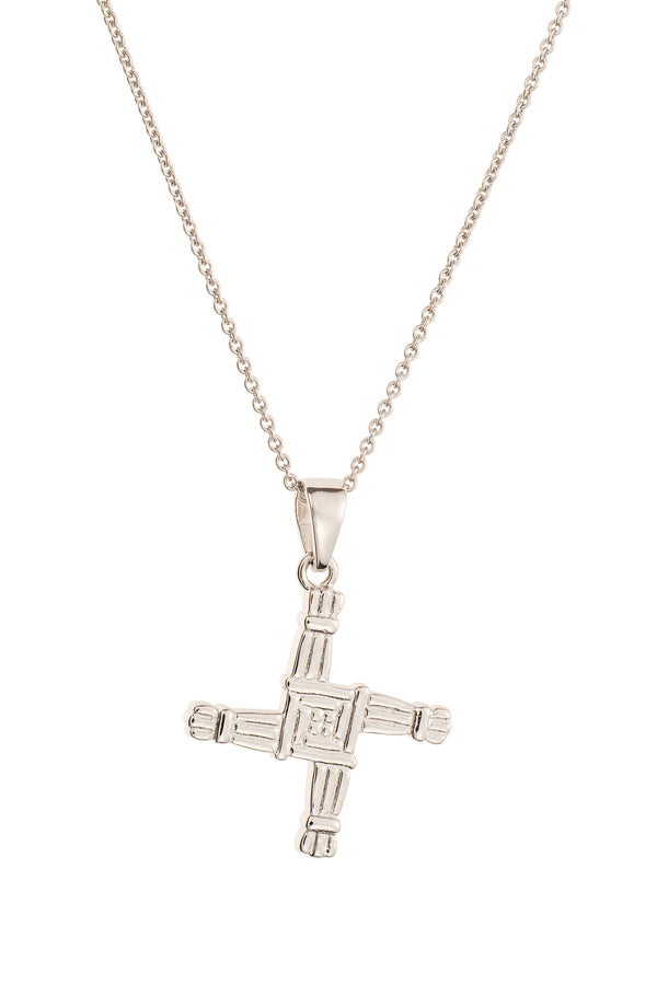galway crystal St. Brigid's Cross Pendant