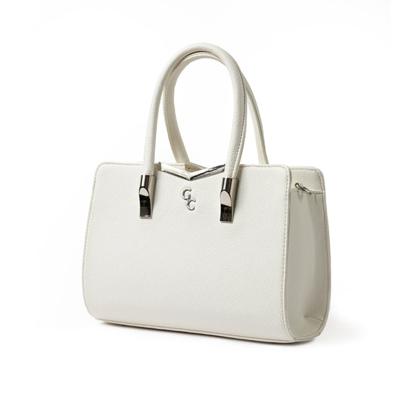galway crystal Top Handle Bag - White