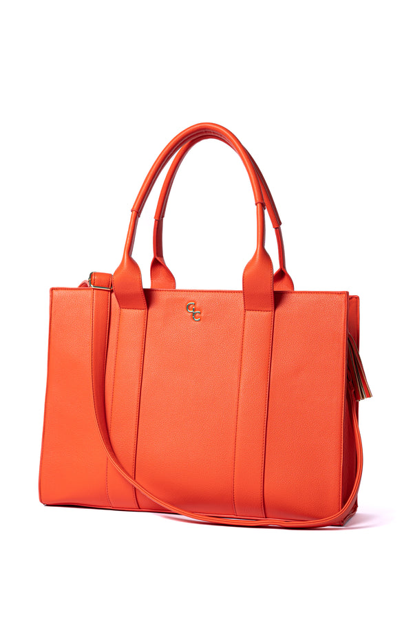 galway crystal XL Tote Vermilion