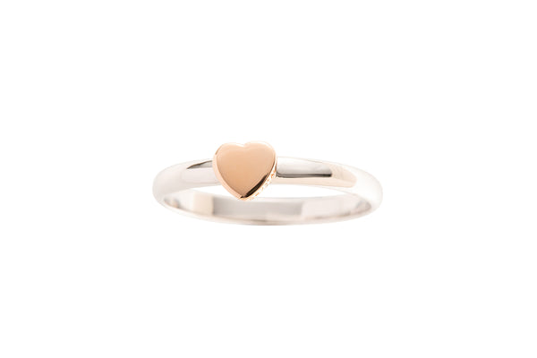 galway crystal Heart of the Claddagh Silver & Rose Gold Ring