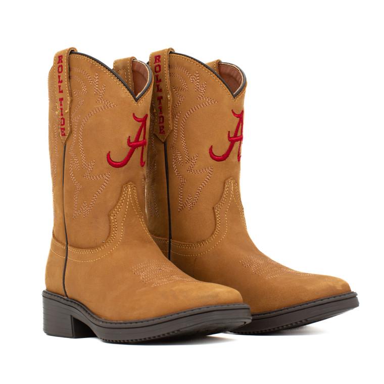 gameday boots Boden - Gameday Kid's Square Toe Western Boot - Alabama Crimson Tide