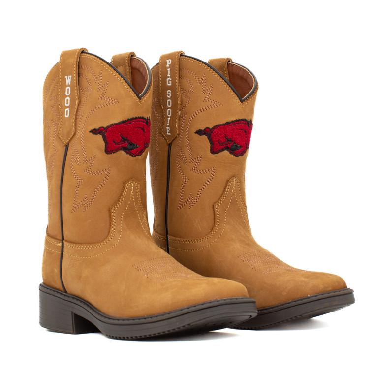 gameday boots Boden - Gameday Kid's Square Toe Western Boot - Arkansas Razorbacks